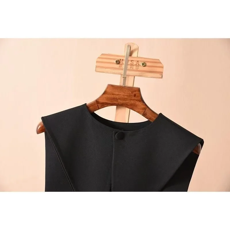 Fake collar new style European American Korean version women's outerwear small shawl large pointed collar decorative shirt dress