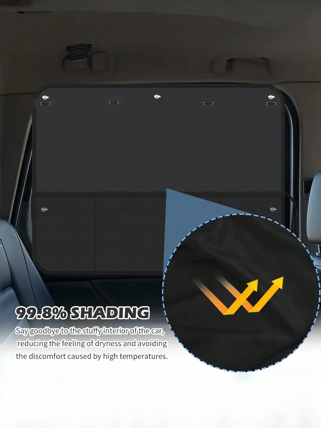 2 Pcs Car Side Window Sunshades with Storage Bag - Blocks Sunlight, Protects Privacy, Keeps Cool, Universal Fit for Most Cars
