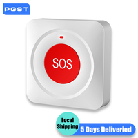 PGST 2.4G WiFi Tuya Alexa Panic SOS Button Smart Devices Emergency SOS Button House Home Alarm Sensor For Elderly Old People
