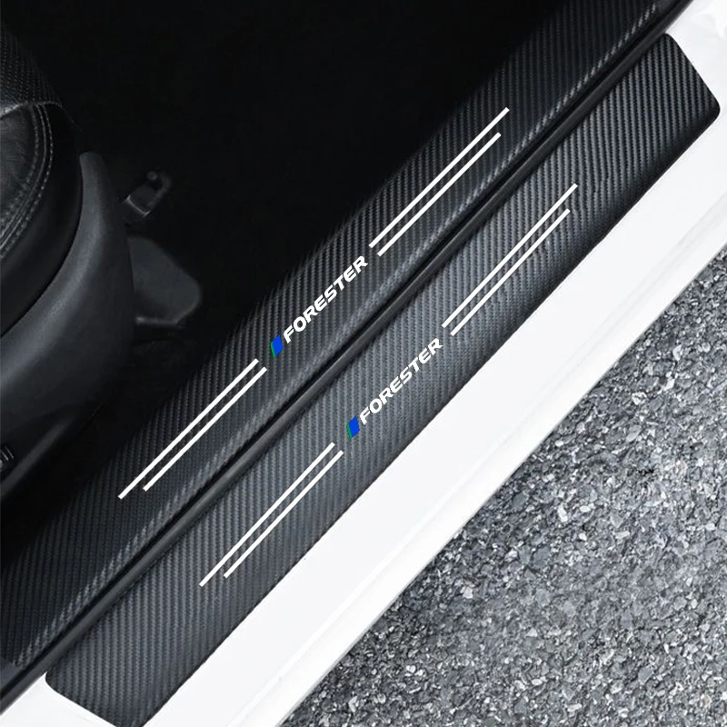 

Carbon Fiber Car Stickers Anti Scratch Film Waterproof Trunk Bumper Protective Sticker Tape For Subaru Forester 2014 2020 Auto