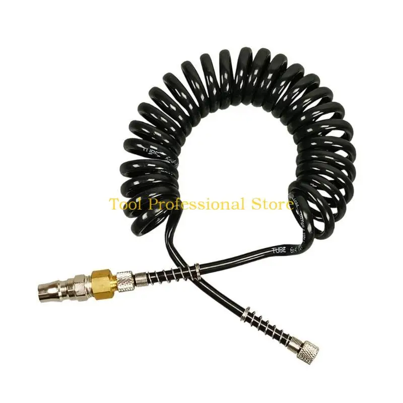 

57QF Recoil Hose Air Compressor Hose Recoil with 1/4Inch Quick Couplers Plugs Fittings Efficient Use in Various Conditions