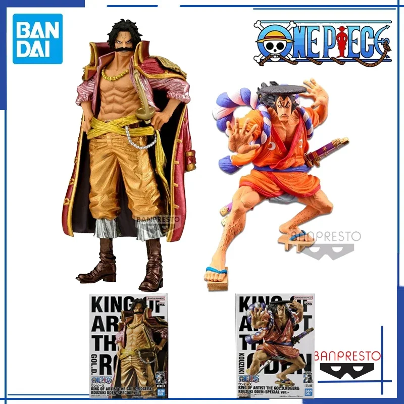 

Bandai Original Anime Banpresto One Piece Gol D Roger Kozuki Oden The King Of Artist Ornament Toy Anime Action Figures Model