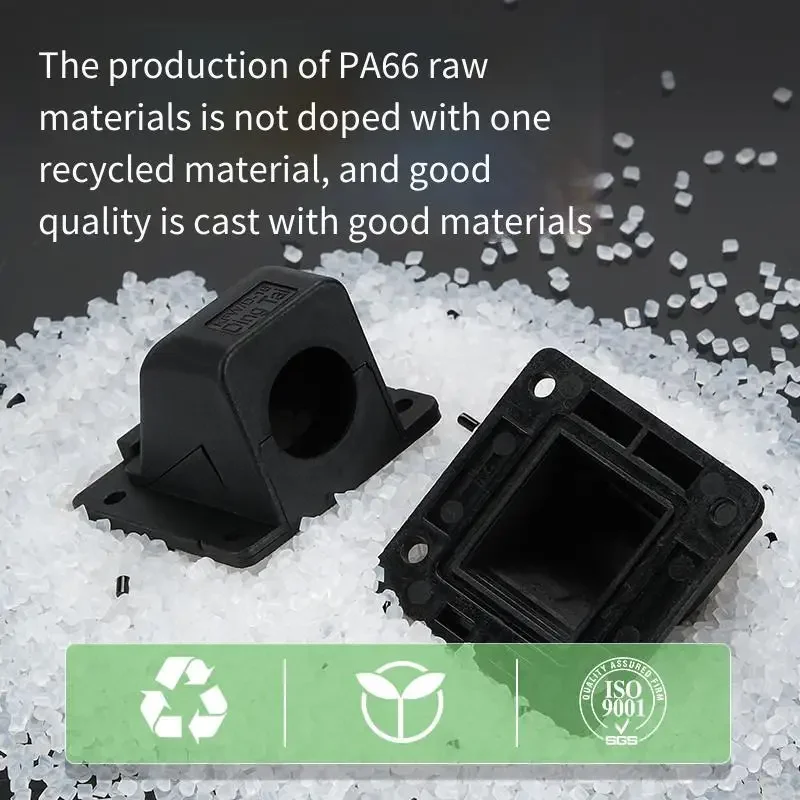 PA66 Reinforced Nylon Bellows Flange Seat SOHS Flame Retardant Bellows Joint Split Longitudinal Fixed Base for Industrial Use