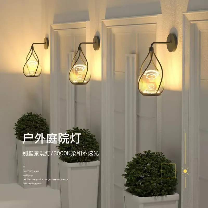 Modern Outdoor Wall Light Waterproof Garden Lamp for Villa Exterior Terrace Decorative Porch Lighting Fixture IP65 Rated