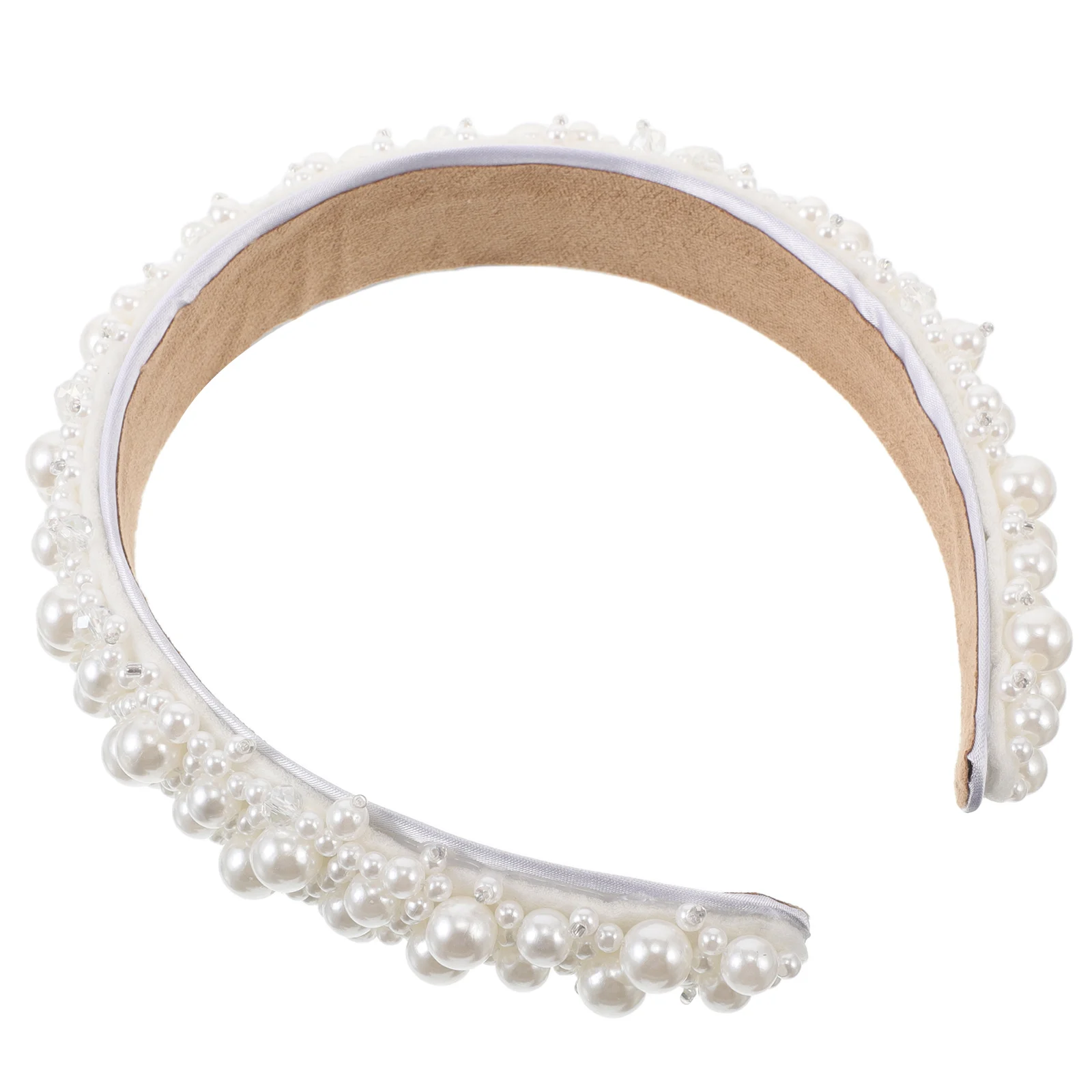 

Pearl Headband Bridal Hair Accessories Women Wedding Bridesmaid Photo Pearl Plastic Elegant French Romantic