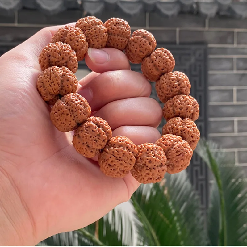 

Nepal Full Meat Big Rudraksha Seed Cultural Artifact Prayer Beads Playing Hand Toy Bracelet Men's