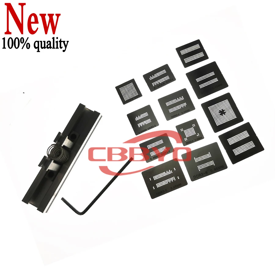 Memory Direct Heat BGA Reballing Stencils Template Holder Jig For DDR1 DDR2 DDR3 DDR5 DR2-3 DDR3-2 GDDR5 Welding Rework Repair