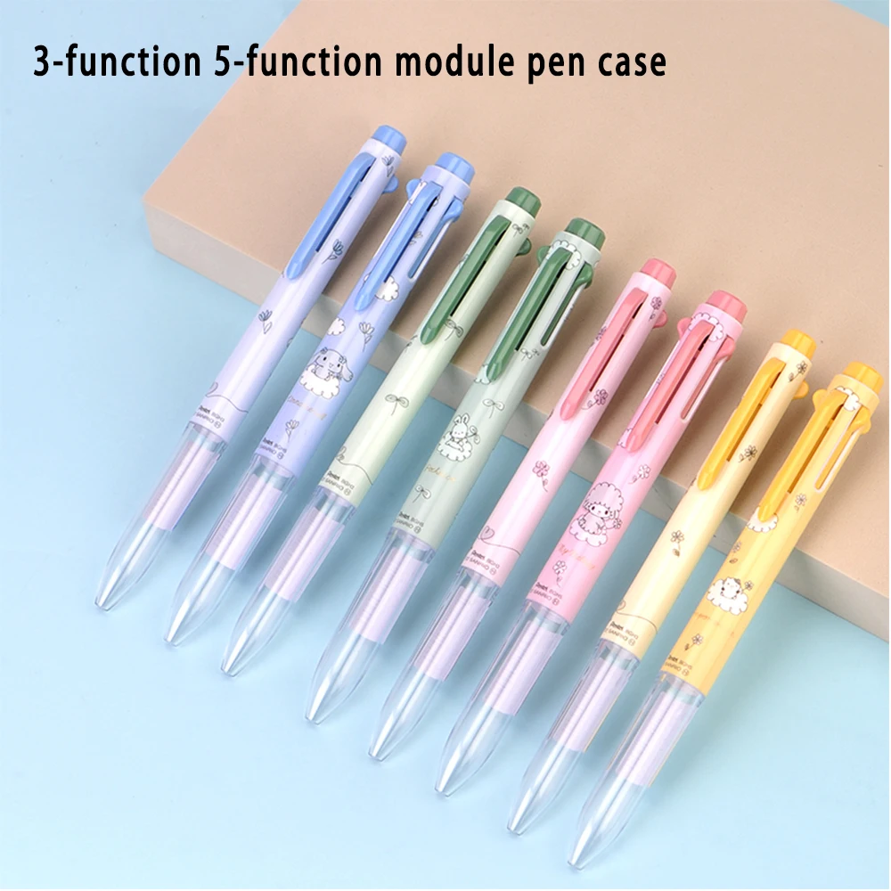 Japan Pentel 2022 Joint Limited Cartoon Animal 3 Function 5 Function Module Pen Shell Correction Belt Student School Supplies