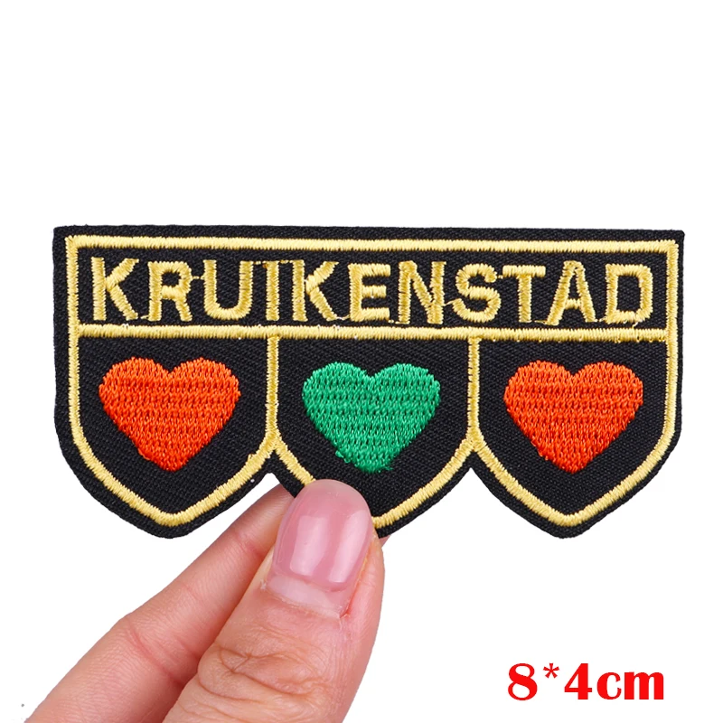 Nederland Carnaval Borduurpatch Kruikenstad Embleem Patch DIY Opstrijkbare Patches Voor Kleding Kikker Patches Naai/Strijkstickers