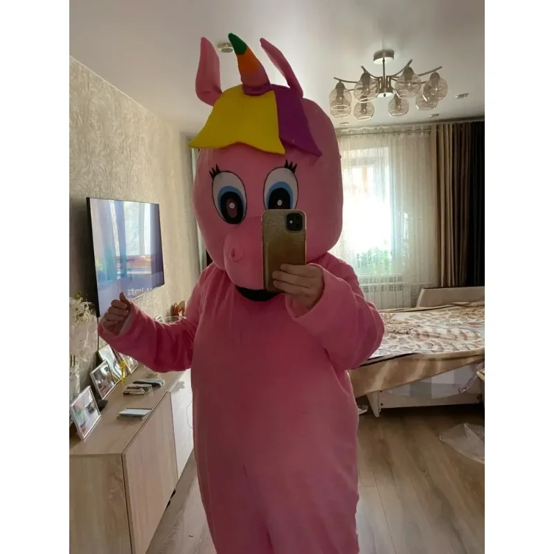 تأثيري حلي يونيكورن BUTTERCUP الحصان التميمة حفل الإعلان عيد ميلاد الحيوان كرنفال حفلة الدعائم التميمة