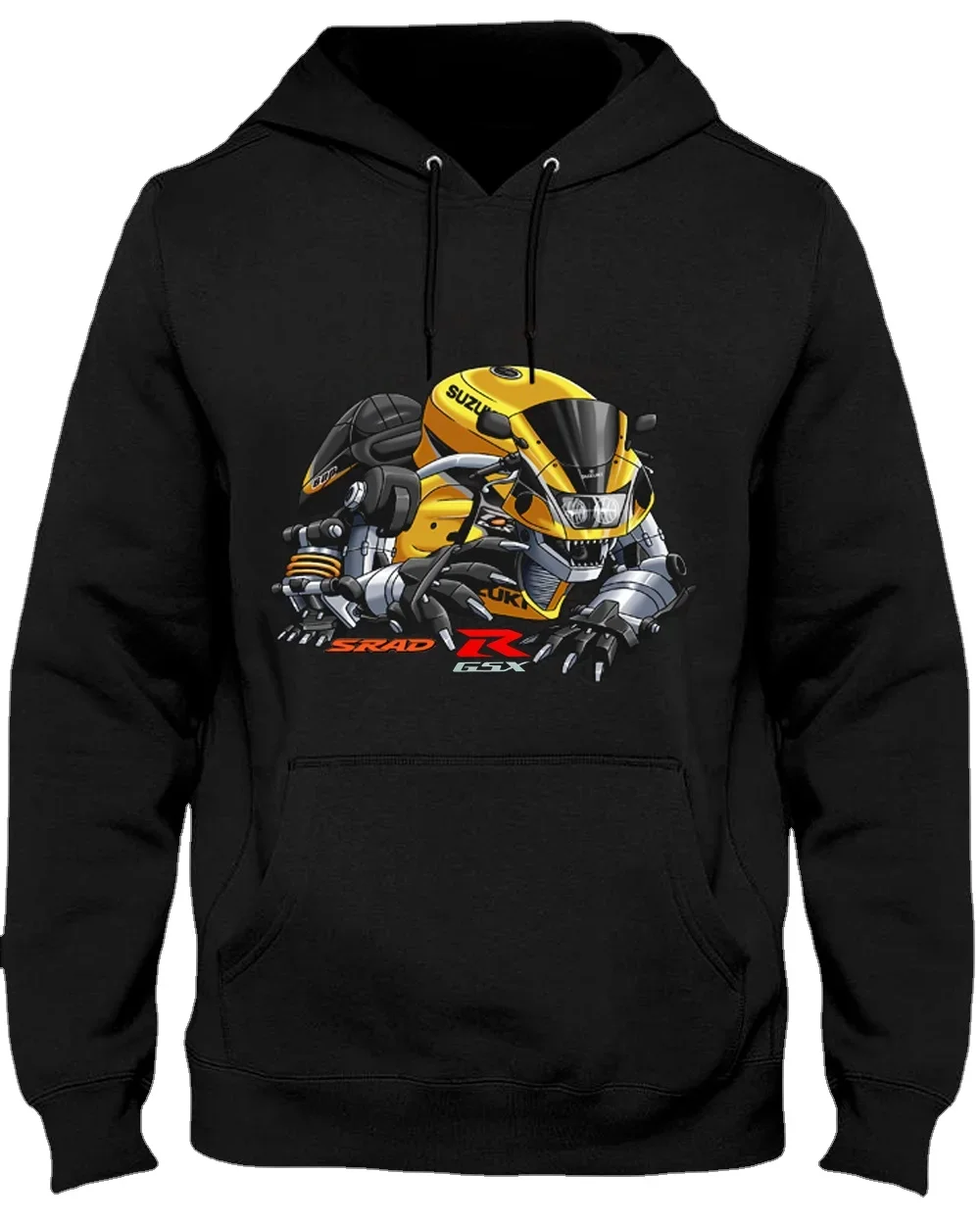 Classic Japanese Motorcycle GSXR SRAD 600/750 Bear Inspiration Pullover Hoodie New 100% Cotton Casual Mens Clothes Streetwear