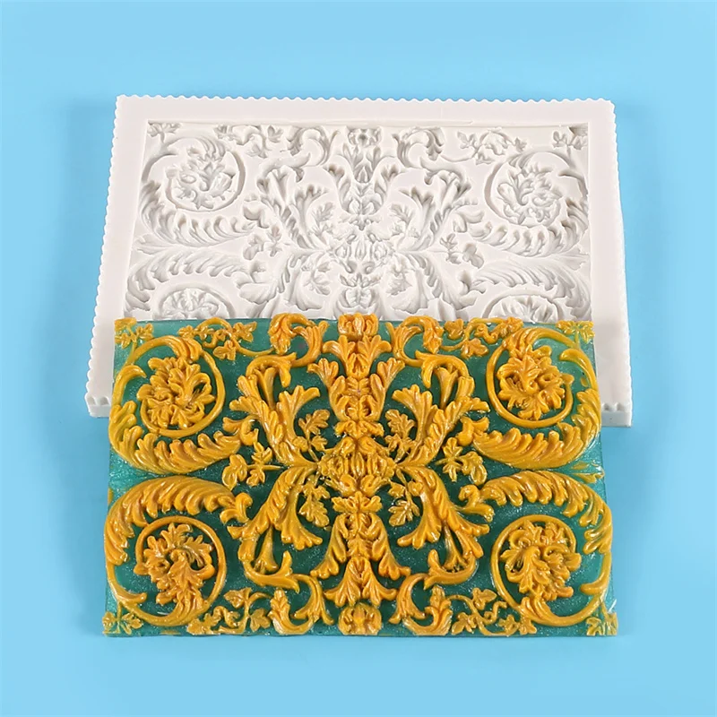 Molde de silicone em forma de totem europeu, borda de bolo fondant, pasta de goma, molde de chocolate, borda de bolo, ferramentas de decoração