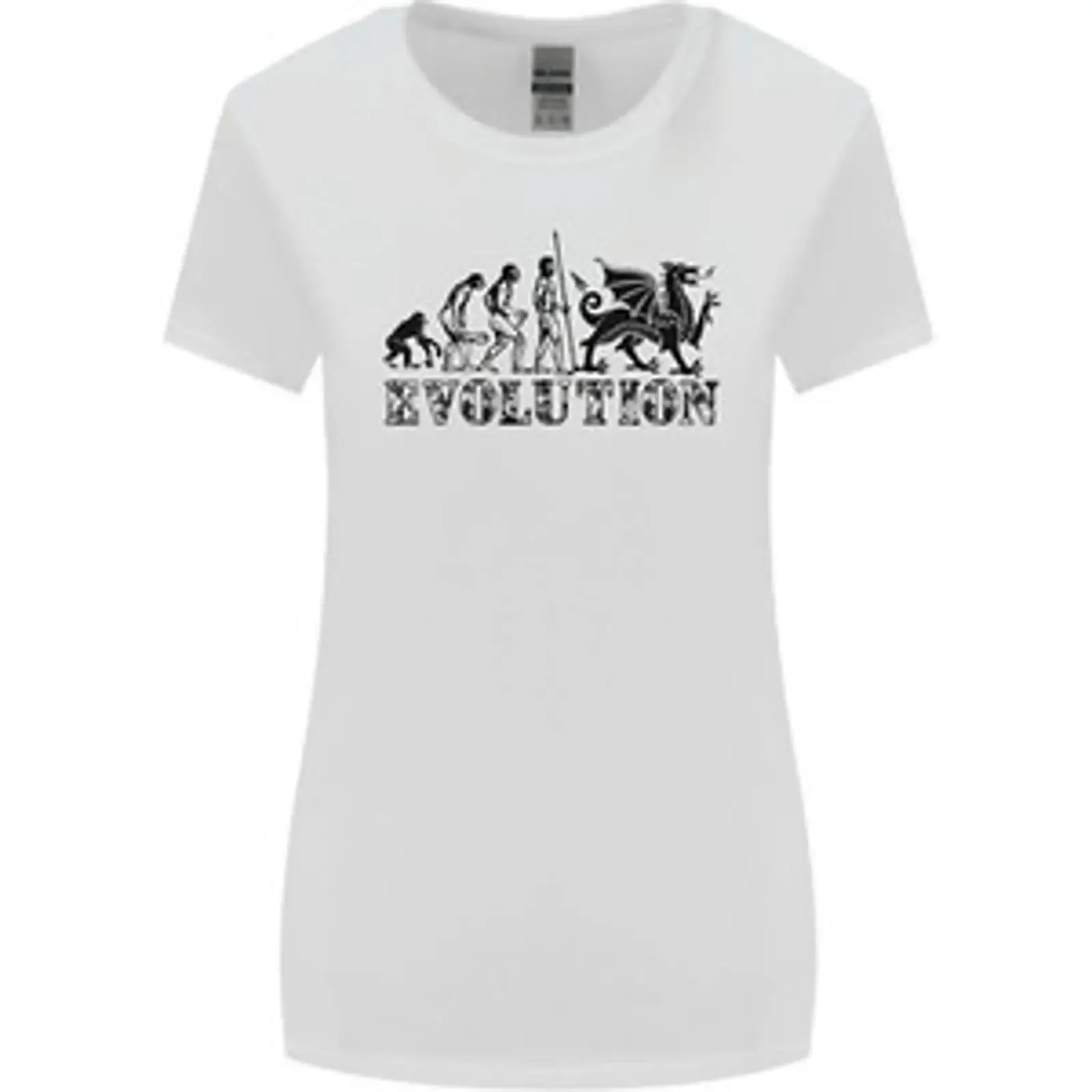 Lustiges breiter geschnittenes Damen T Shirt Evolution of Welsh Rugby Player Union vintage Washed homme streetwear Unisex
