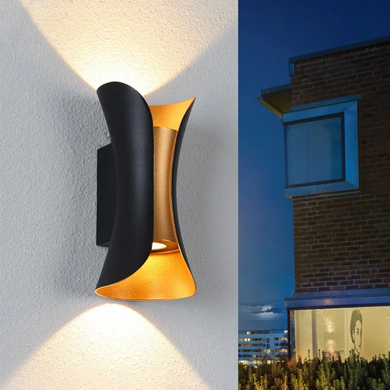 

Nordic Retro Double-headed LED Wall Lamp Living Room Bedroom Bed Head Aluminum Wall Lamp Corridor Stairs Up And Down Light Lamps