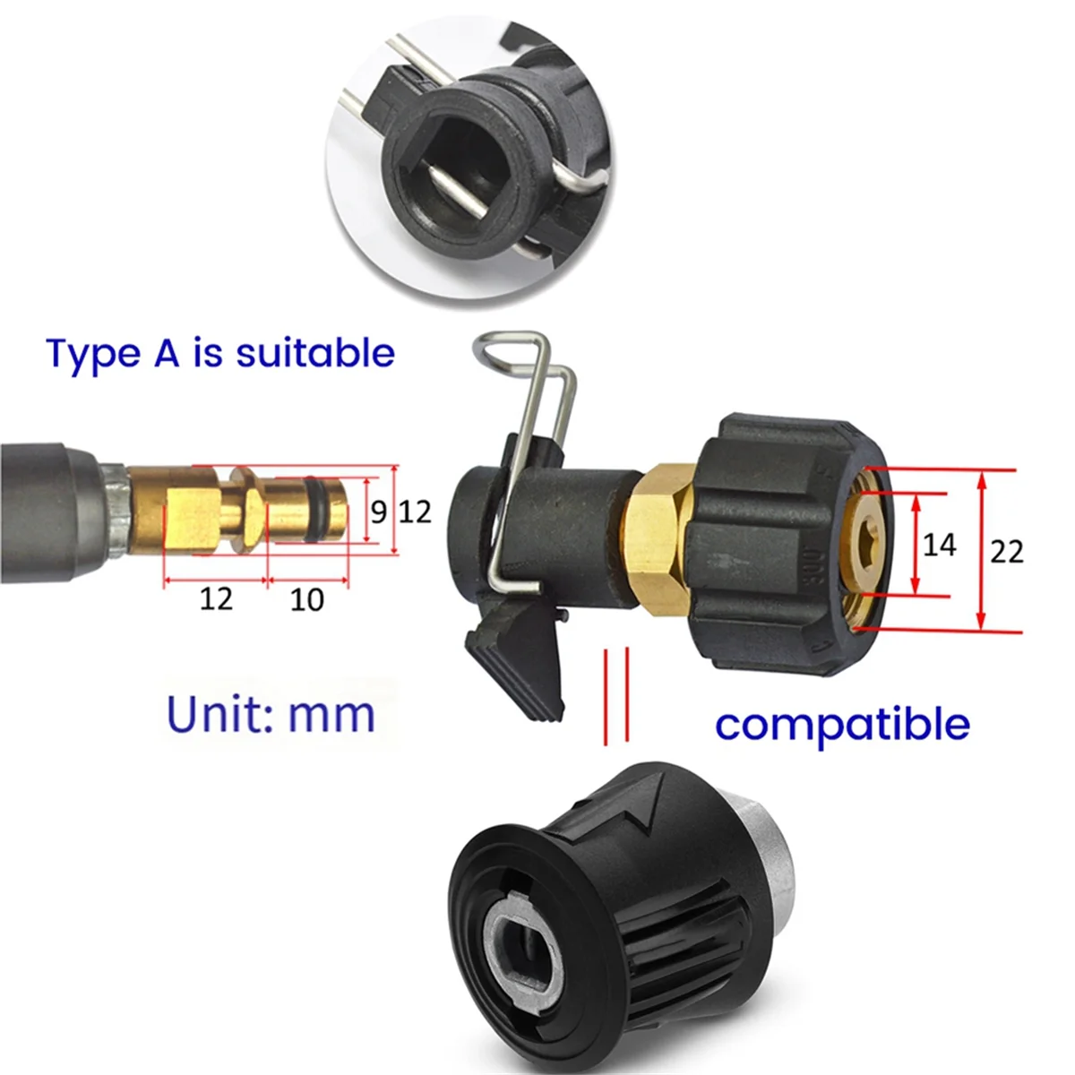 

SSR Pressure Washer Outlet Hose Connector Converter for K-Series K2-K7 High Pressure Washer Hose