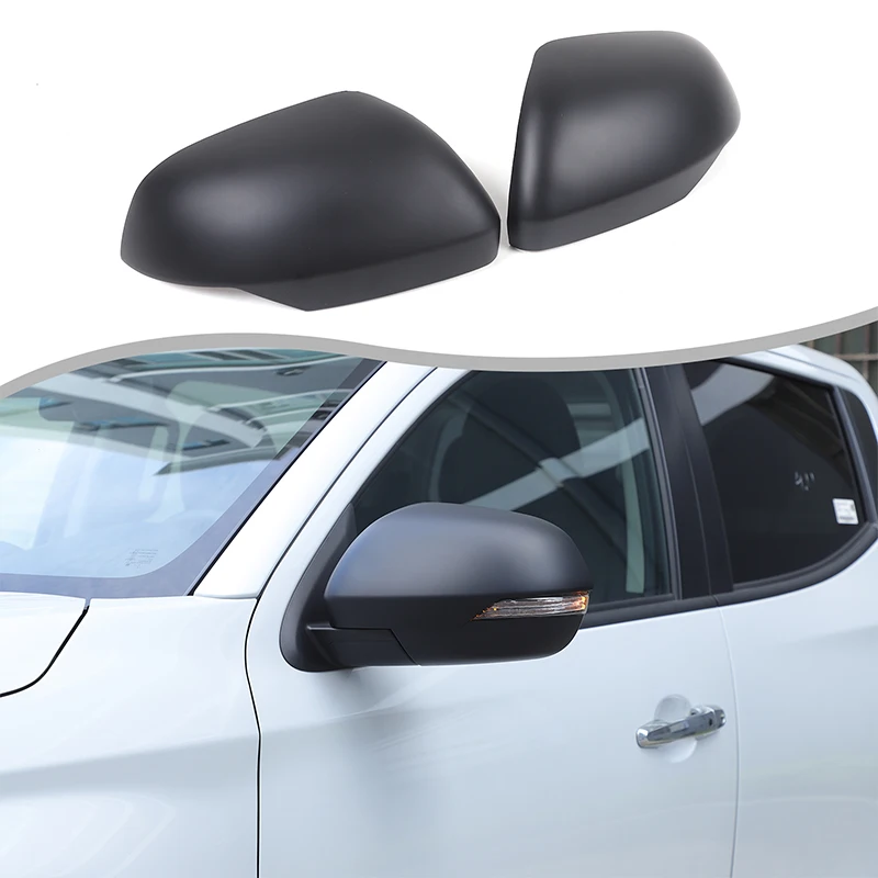 

For 2019-2023 Mitsubishi L200 TritonI car exterior rearview mirror cover ABS matte black exterior accessories 2-piece set