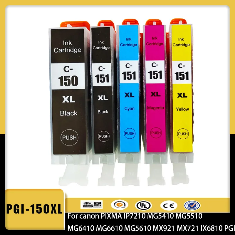 Vilaxh do PGI 150 CLI 151, wkład atramentowy do Canon PIXMA IP7210 MG5410 MG5510 MG6410 MG6610 MG5610 MX921 MX721 IX6810 PGI150