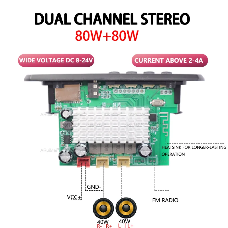 160 واط مكبر للصوت بلوتوث MP3 WMA APE فك مجلس 24 فولت 80 واط يدوي سيارة الصوت ميكروفون USB TF راديو FM لتقوم بها بنفسك مشغل موسيقى Mp3 #2