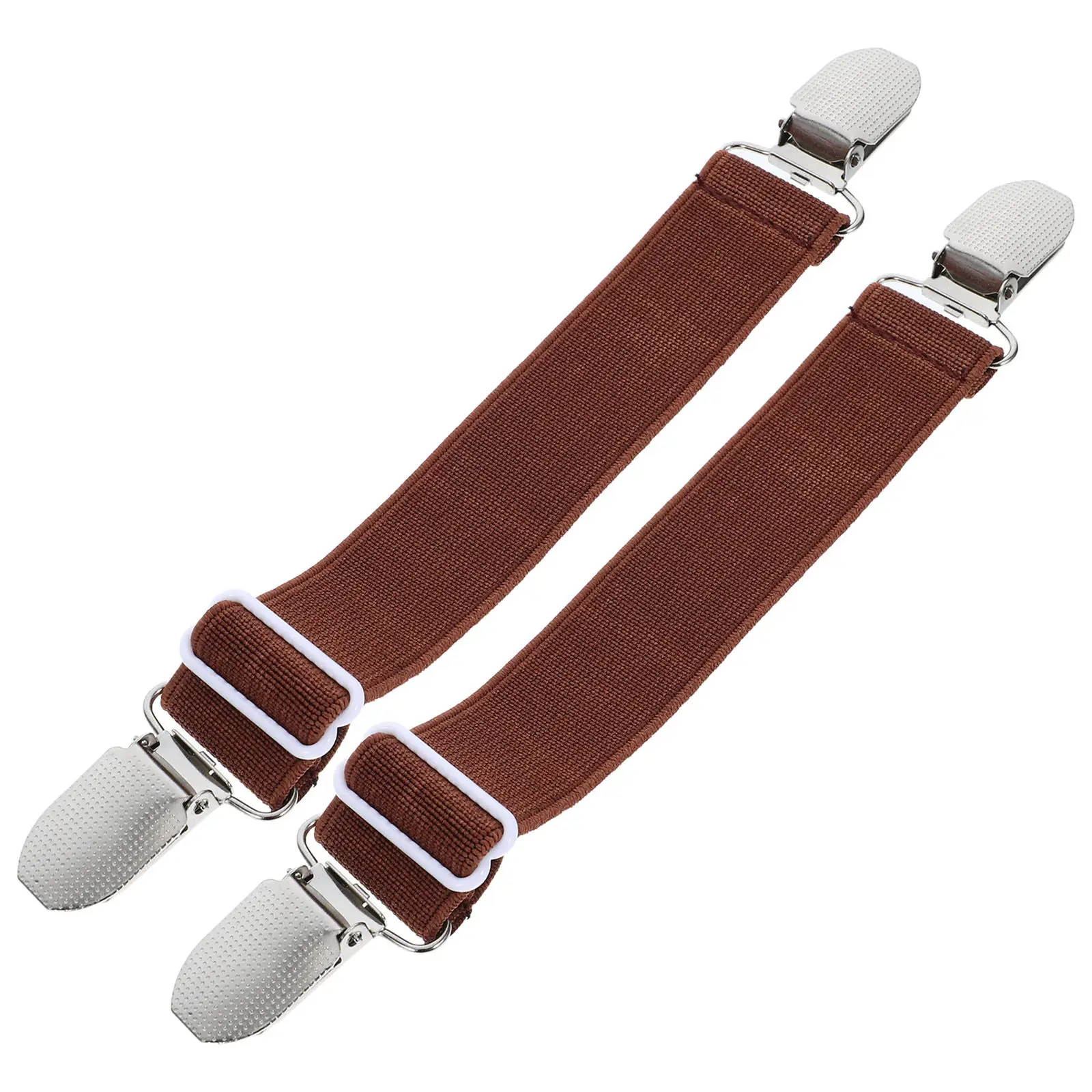 1Pair Heavy Duty Adjustable Elastic Grippers for Pant Legs Cycling Sports Sofa Covers Bed Sheets Mattress Sheet Fasteners