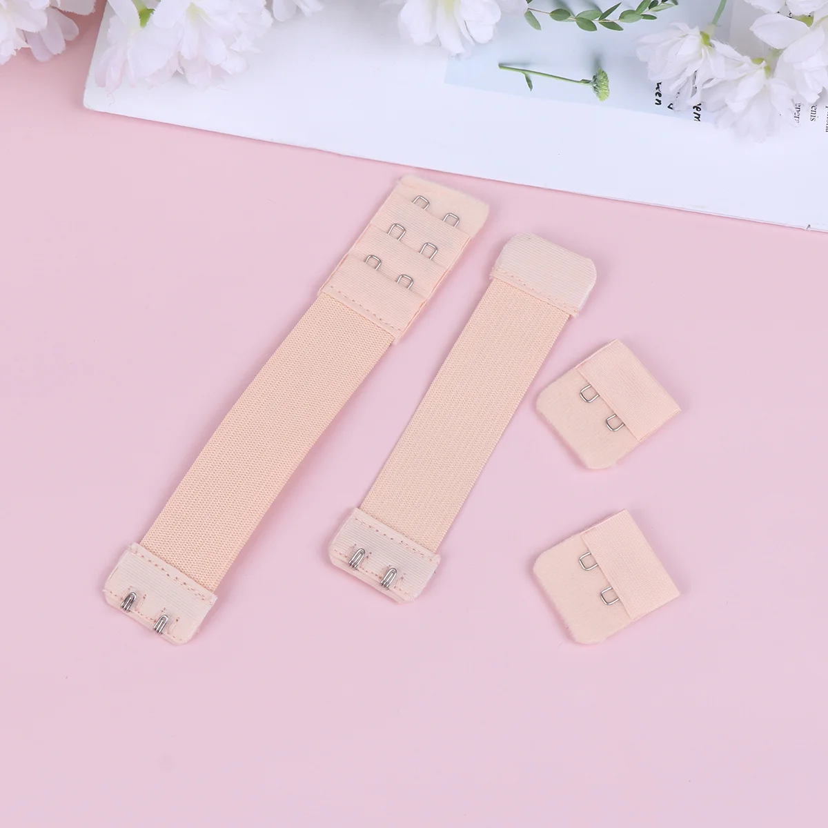 4 ชิ้น Bra Back Extension Buckle ยืด Bra Band ชุดชั้นใน Extenders ปรับความยาวนุ่มสบายยืด Band