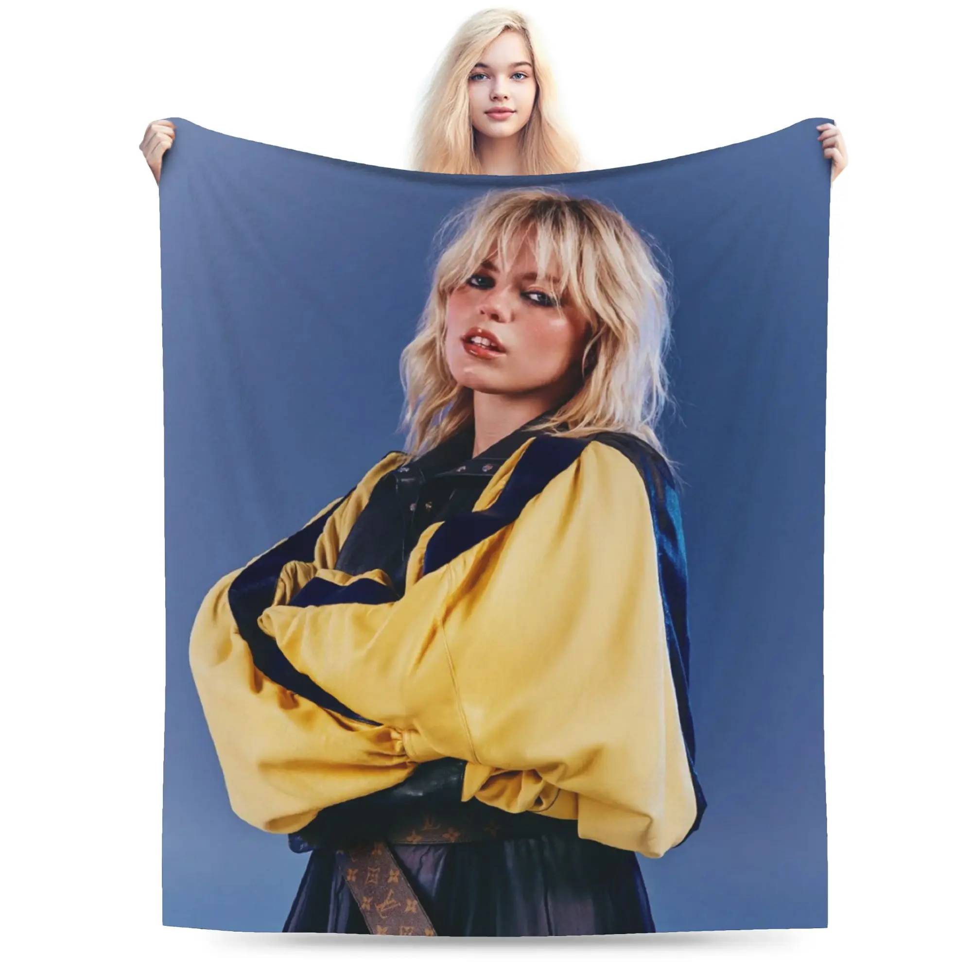 Renee rap cantor fãs de música cobertores super macio flanela cura presente lance cobertor de pelúcia colcha fina