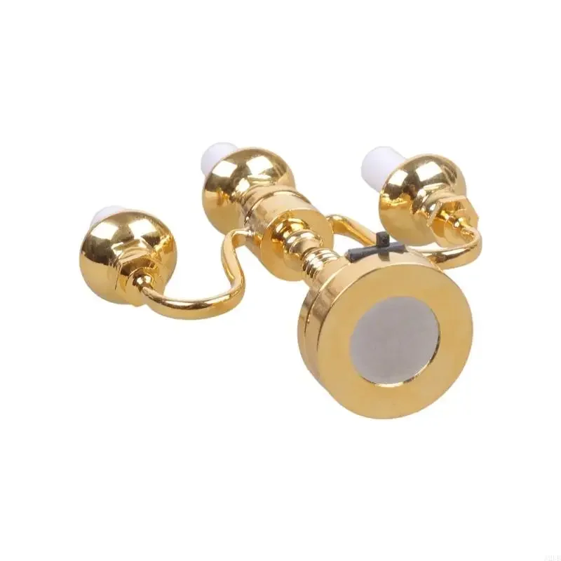 Simulação metal dourado candelabros lâmpada para 1/12 escala casa boneca decoração sala estar rom cena exibição 15ub