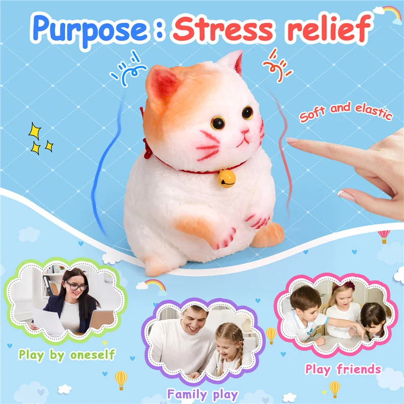 

ABWE-Medium Squishy Cat Stress Relief Cat Squishy Funny Cat Squishy Soft Cat Squishy Stress Gifts