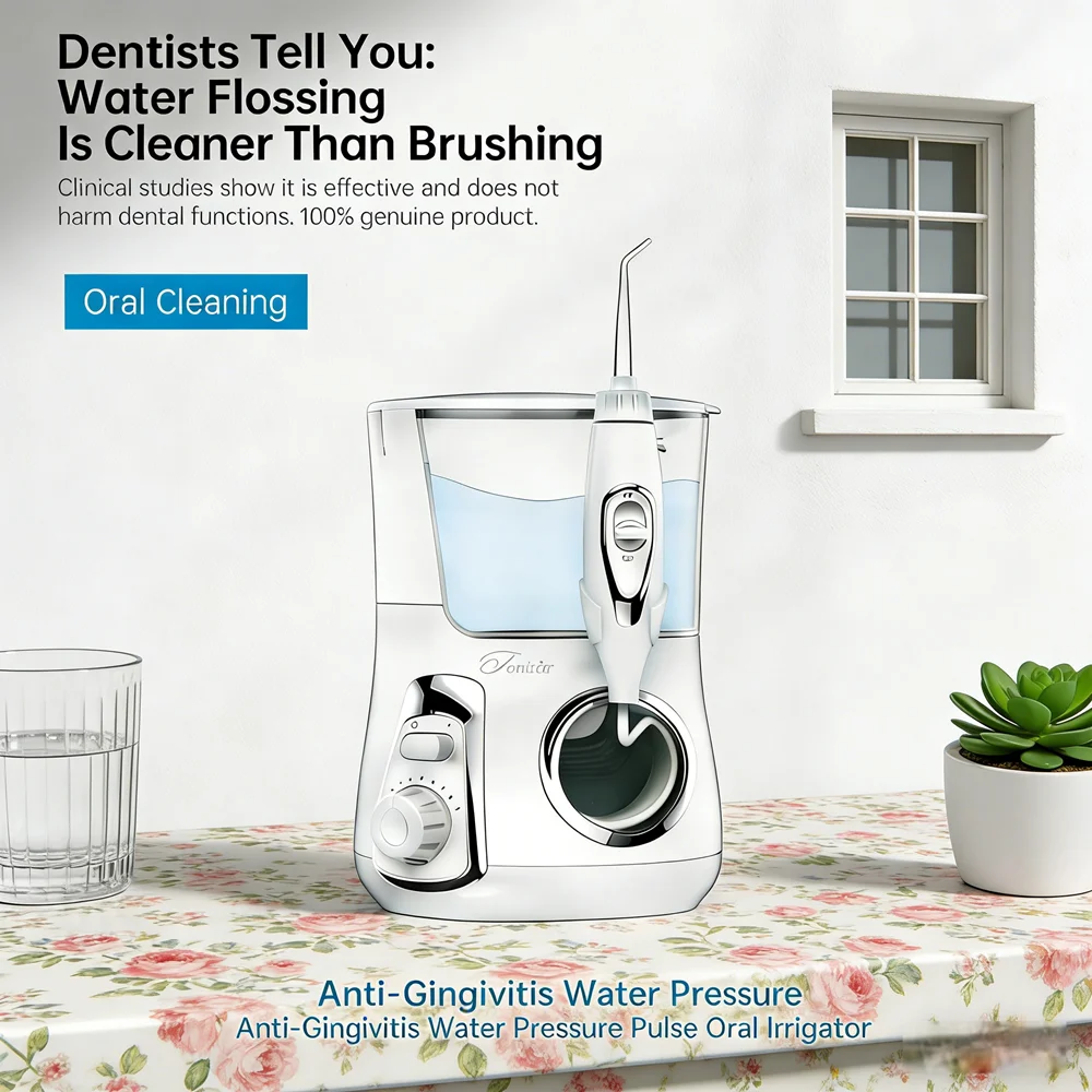 

Электрический ирригатор для полости рта, 10 режимов, 5 насадок, резервуар 800 мл, устройство для чистки зубов дома
