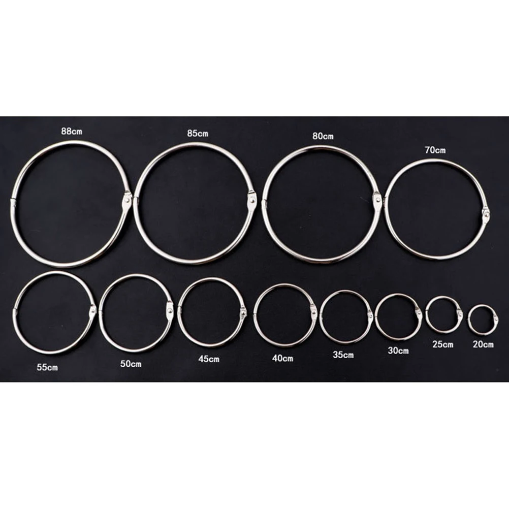 

100Pcs Metal Loose Leaf Rings Binder Circles Easy Open Close for Photo Albums Scrapbooks Key Rings Snap Ring