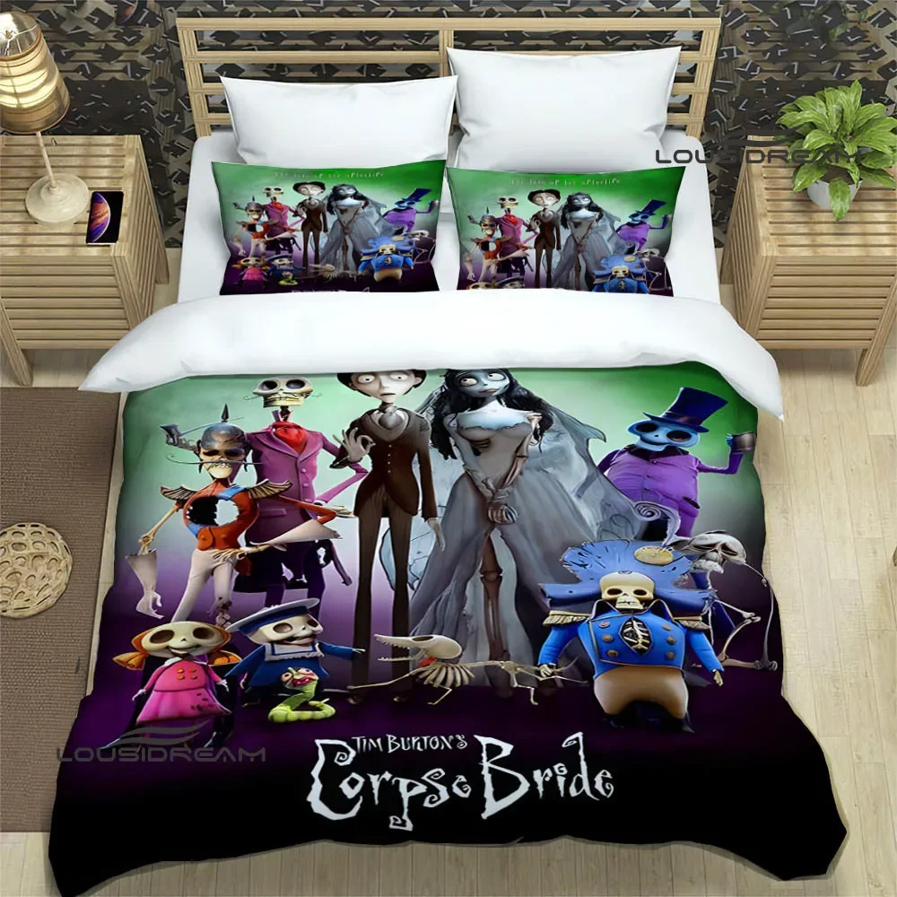 Imagem -03 - Corpse Bride Cartoon Bedding Sets Exquisite Bed Supplies Capa de Edredão Luxo Consolador Presente de Aniversário