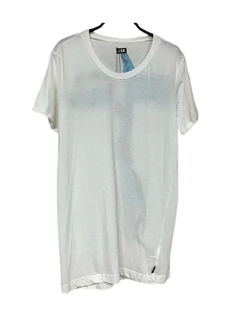 LGB Early Pioneer Visual Cross Abstract Dragonfly Classic Totem Print Short Sleeve T-Shirt