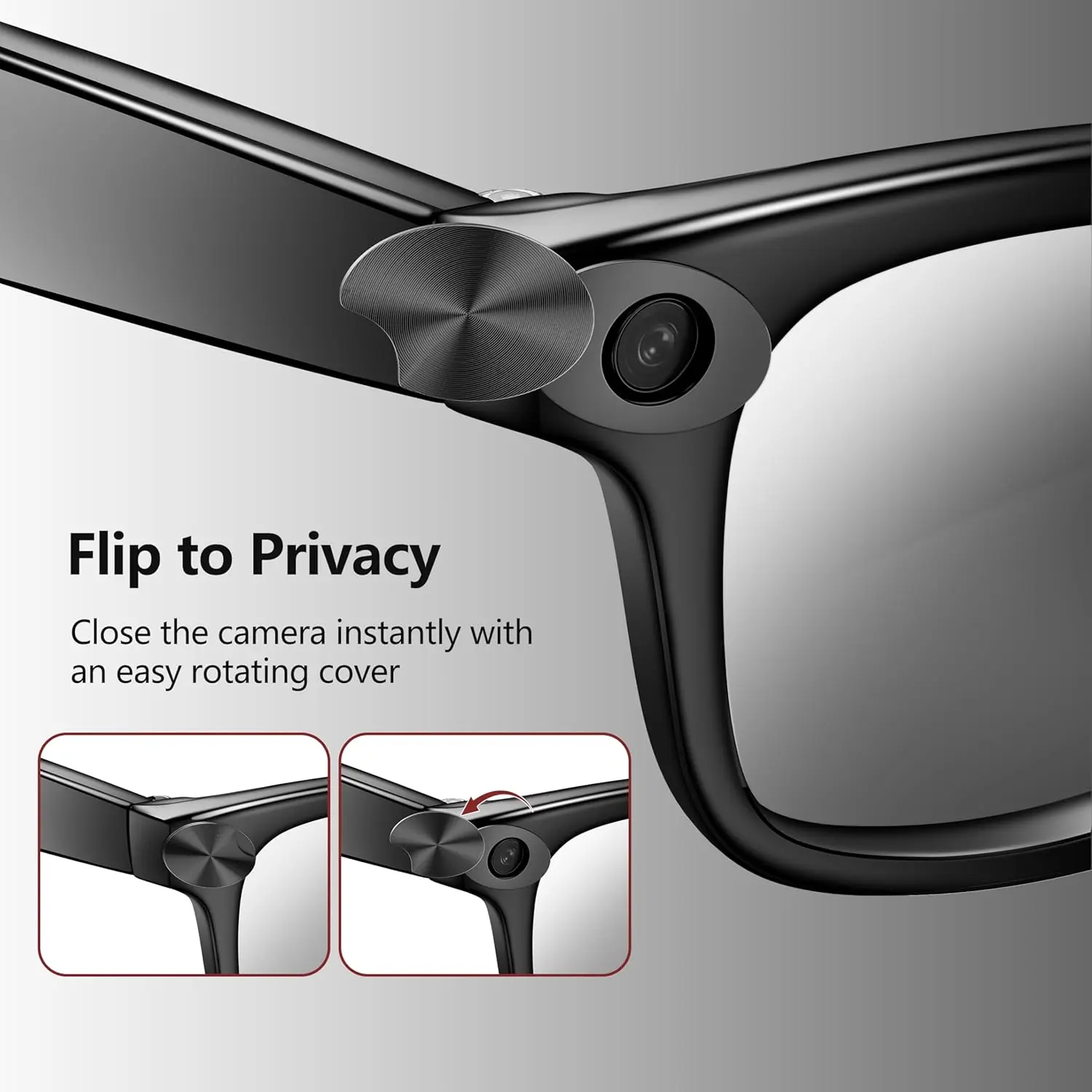 6/3PCS Camera Cover Privacy Stickers for Meta Glasses Phone Computer Tablet Rotating LED Light Blocking Stickers Protectors