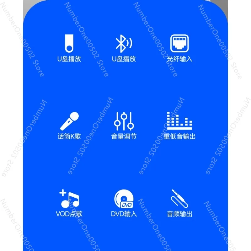 ​ مضخم كاريوكي منزلي احترافي عالي الطاقة KTV خلاط استقبال مع بلوتوث لآلة الكاريوكي