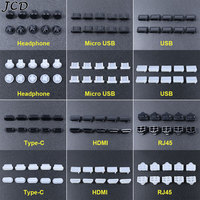 JCD 10pcs Silicone Type-C Micro USB Dust Plugs Phone Anti-dust Protector Cover USB Charging Port HDMI-Interface RJ45 For Laptop