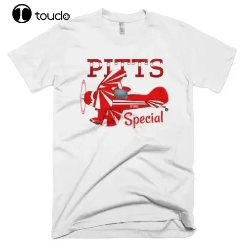 100% Cotton Print Mens Summer O-Neck Pitts Special (Red) Airplane T-shirt - Personalized with Your N# Tee Shirt