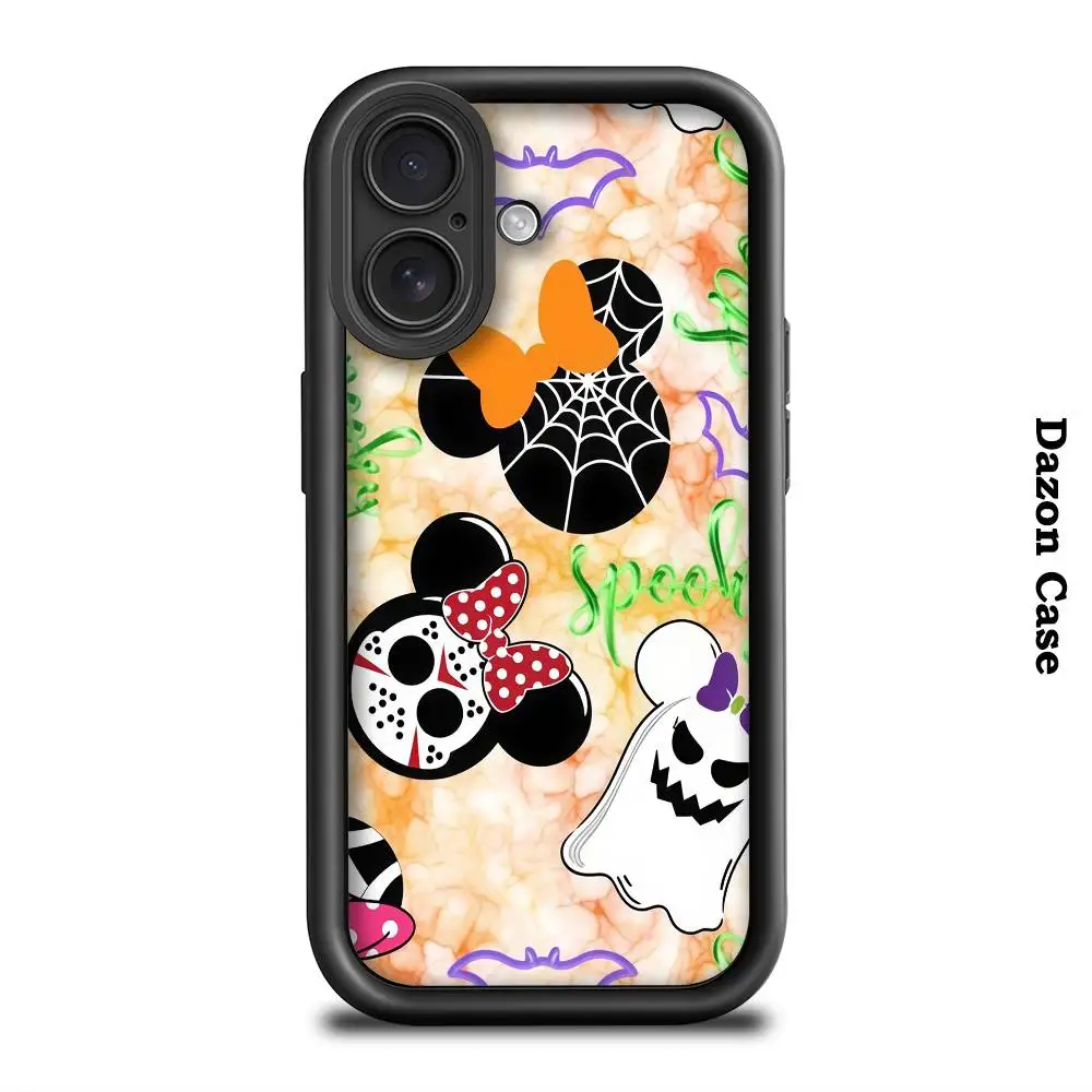 

Halloween Mickey Phone Case Black Frosted Case For IPhone 16 15 14 13 12 11 Pro Max Back Cover Cases