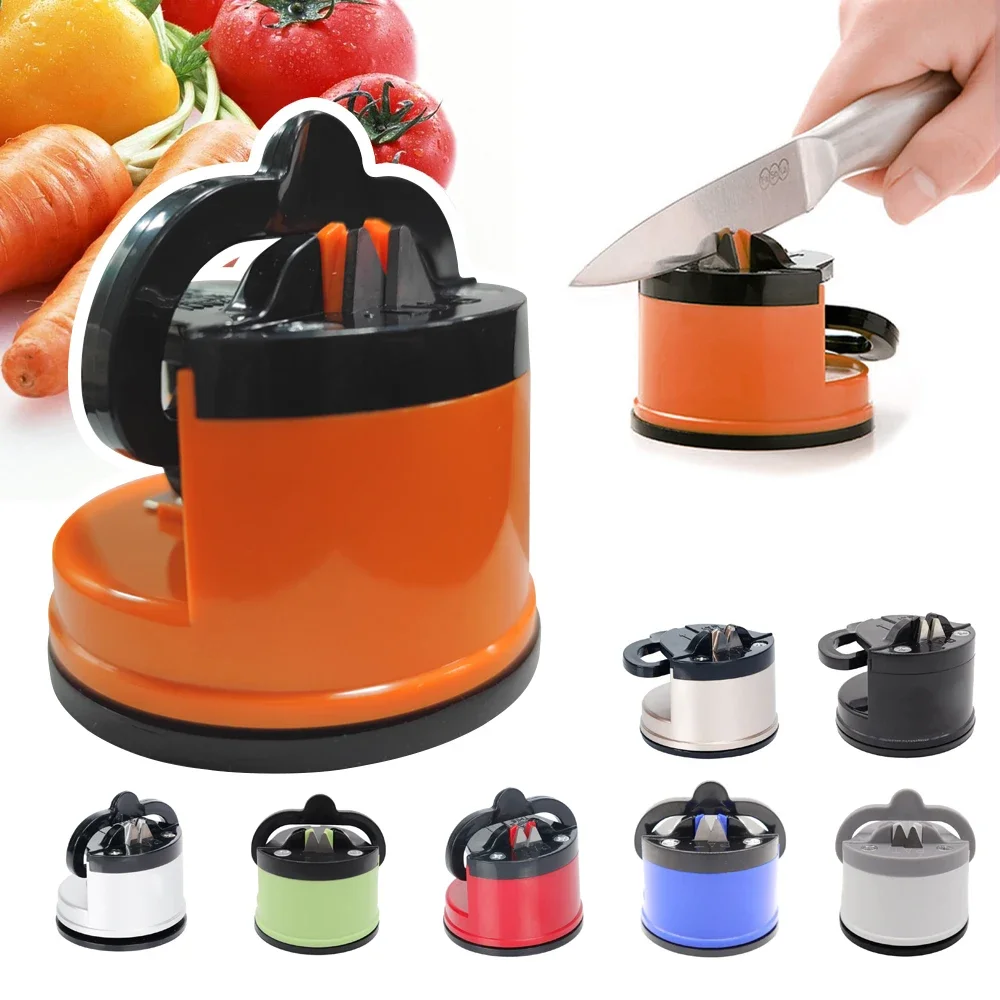 Suction Cup Whetstone SuperSharp Suction Cup Knife Sharpener Ceramic Rod Knife Tungsten Portable Magic Sharper Kitchen Tools