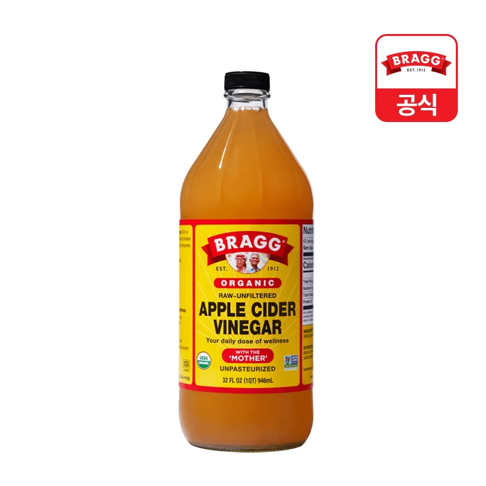 1 Bragg Vinagre de manzana orgánico, 946ml, paidabiniger de manzana