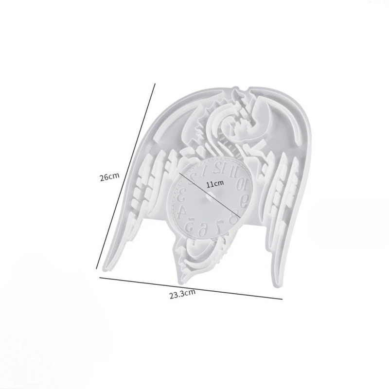 Drago orologio stampo in resina epossidica fai da te arabo quadrante digitale ornamento stampo in Silicone