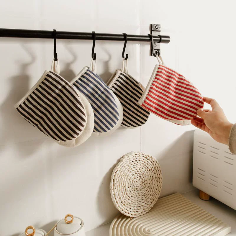 1PC Wärmeisolierende Handschuhe Topflappen Küche Anti-verbrühen Mikrowelle Handschuhe Hohe Temperatur Beständig Küche Backen Ofen Handschuhe