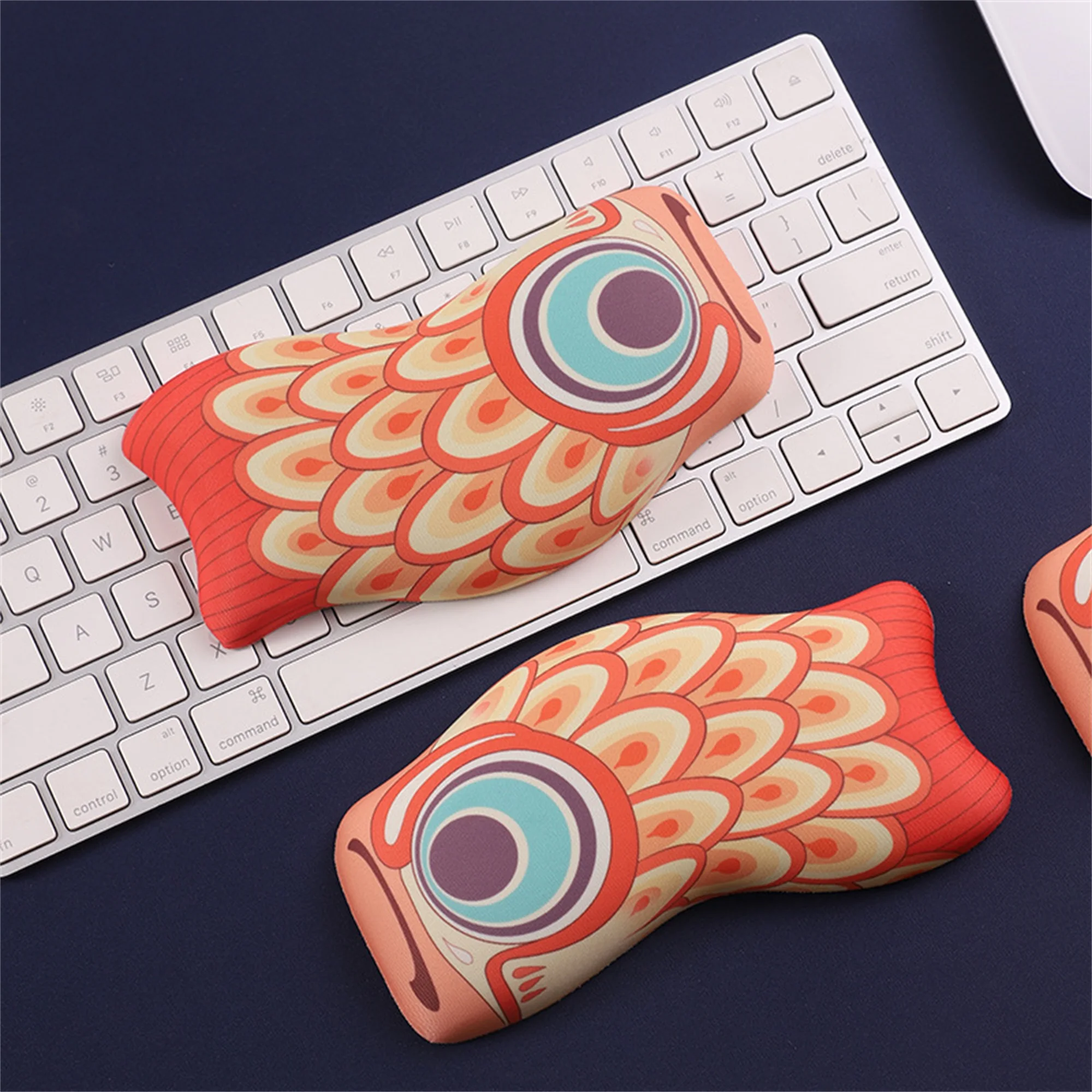 Lucky Koi Transfer Silicone Wrist Guard Mouse Pad China-Chic Style Office Wrist Guard Mouse Pad Thickened Girl Cute Style