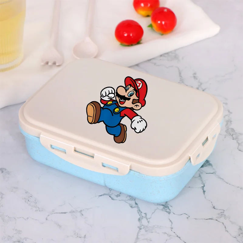 Super Marios Bros Lunch Box Game Print Rice Boxes Boys Girls Cartoon Portable Food Bento Boxs Picnic Lunchboxes Students Gifts