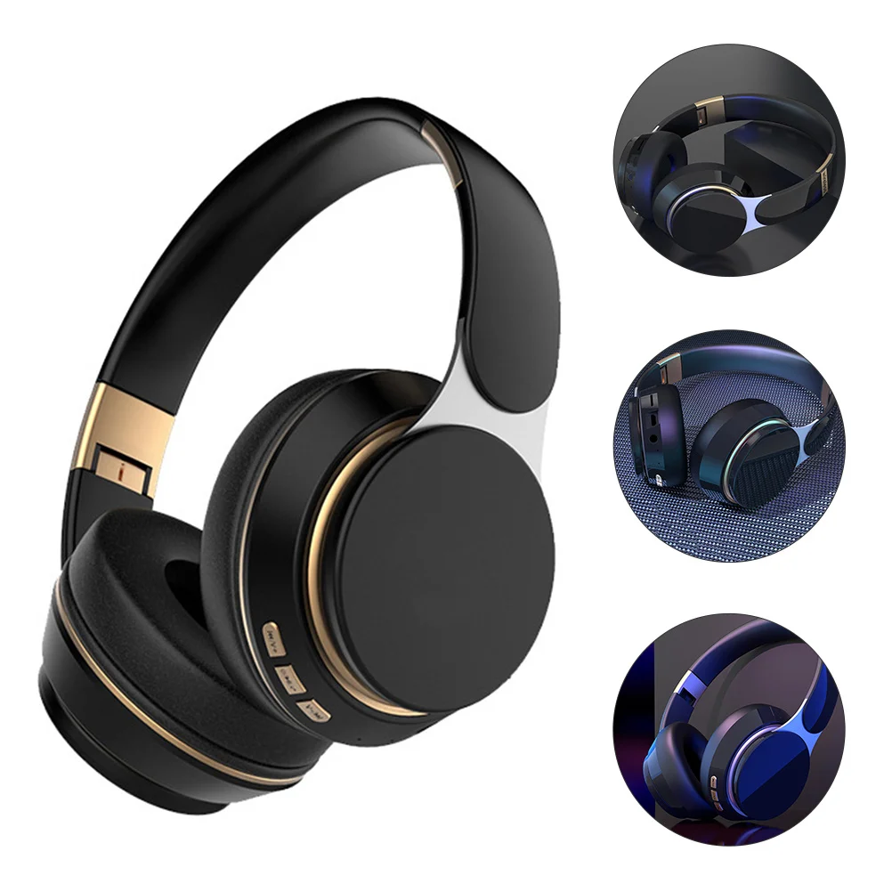 

Over Ear Wireless Headset 5.0 Hifi Sound Folding Portable Design Passive Noise Isolation Comfortable for Long Wear