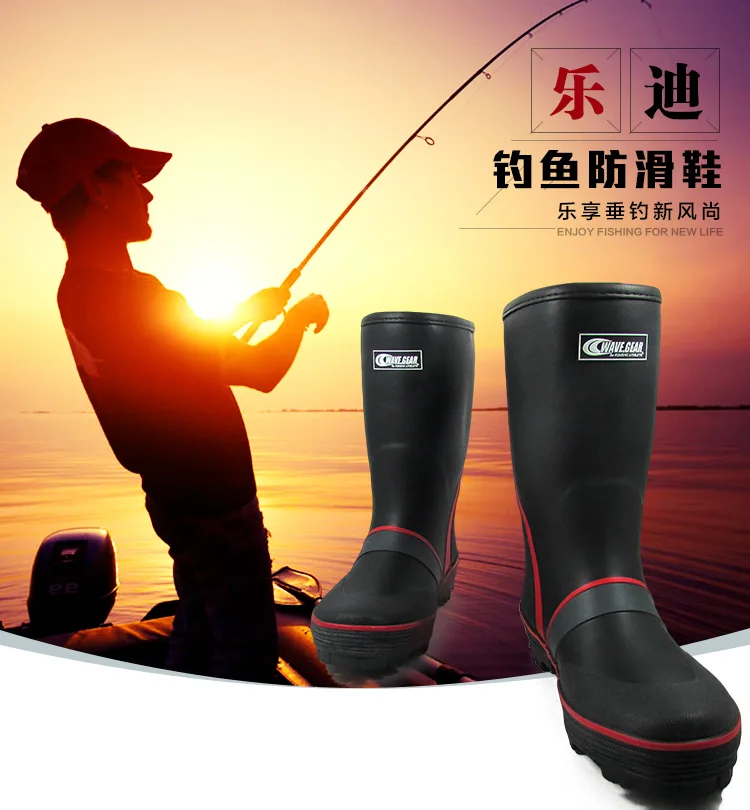 Botas de pesca tubo medio impermeables – Antideslizantes suela clavos - imagen 5