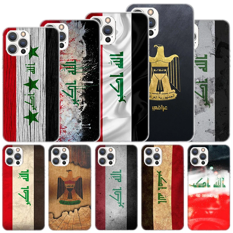 Iraqi Iraq National Flag Soft Case For iPhone 16 15 Plus 11 12 13 Mini 14 Pro Max Apple Phone Cover X XS XR SE 7 8 SE Coque 11 1