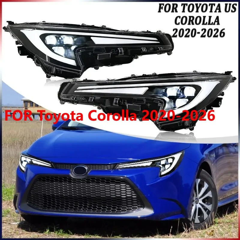 

2PCS LED Projector Headlights For Toyota Corolla 2020-2026, Front Head Lamps Assembly