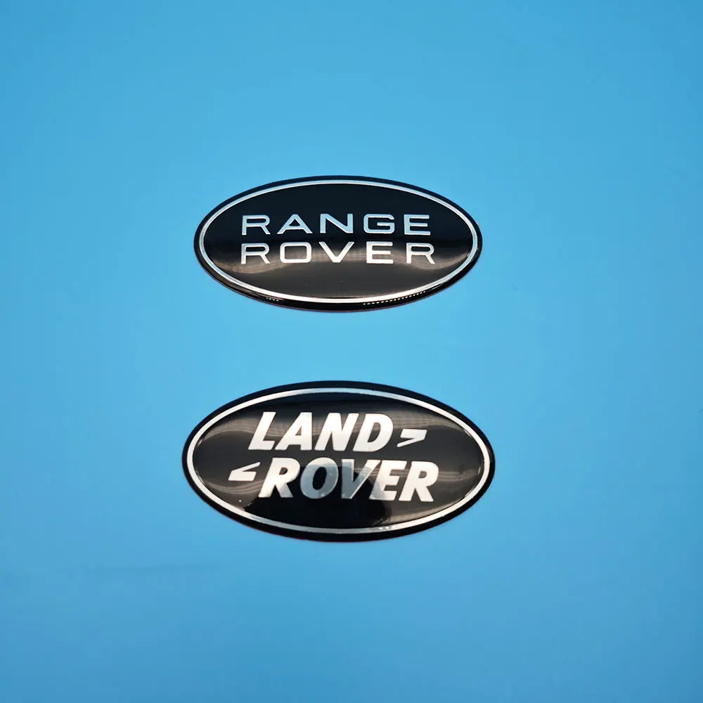 3D Carbon LAND ROVER Logo Range Rover Emblem Sticker Car Front Grille Rear Trunk Badge Land Rover Discovery Defender Accessories