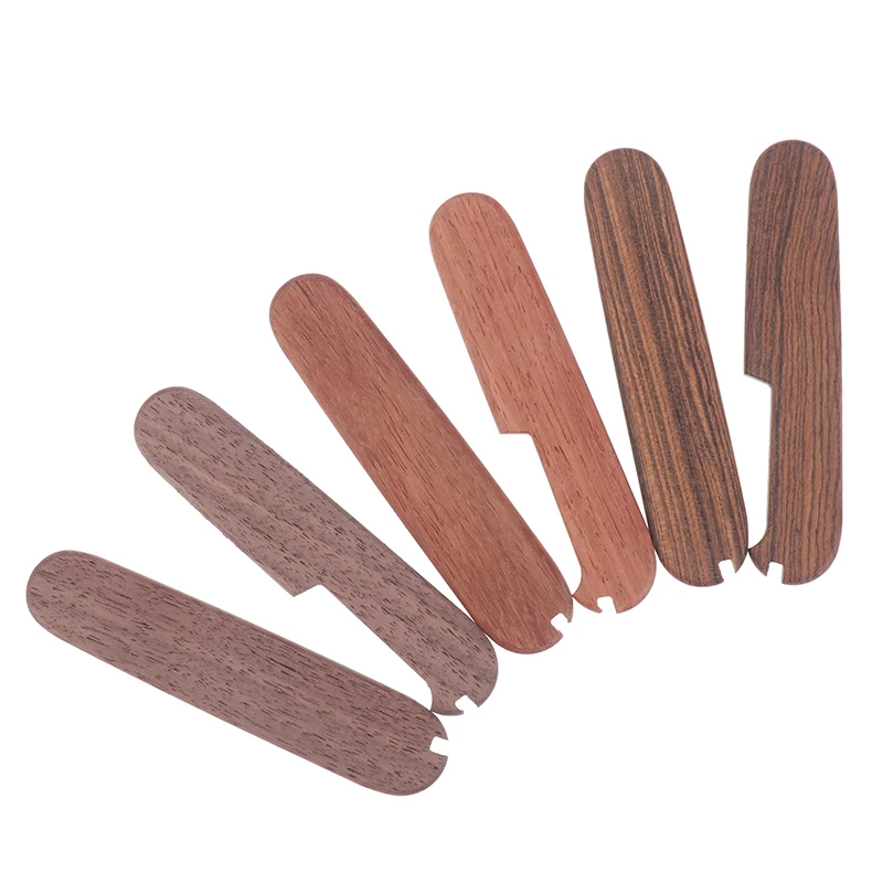 1 Pair Natural Wood Handle Scales 91mm Knife Grip DIY Replacement Craft Accessories