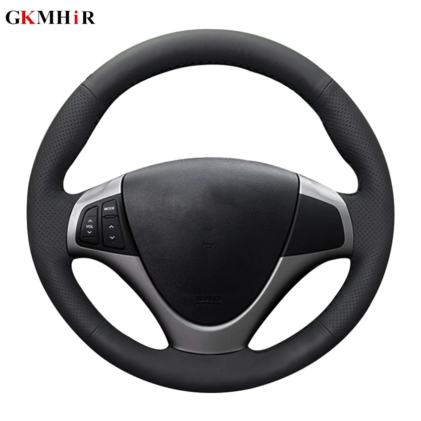 Hand-stitched Steering Wheel Cover Black Artificial Leather Car Steering Wheel Covers for Hyundai I30 2008 2009 2010 FD