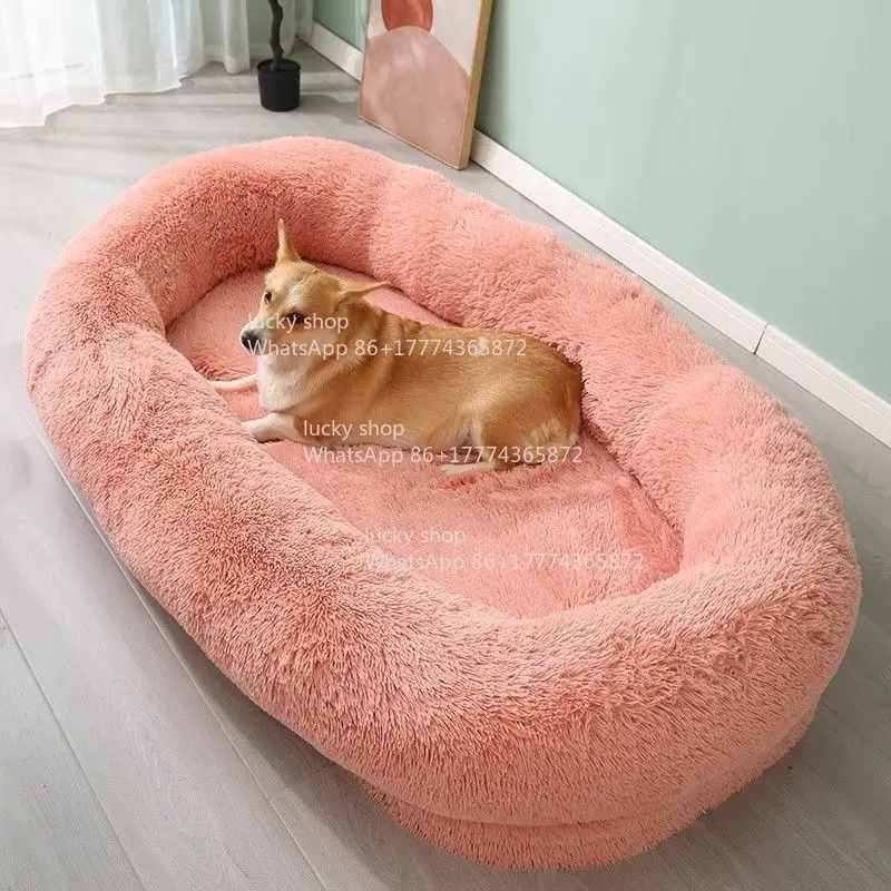 Human, Kennel, Lazy Sofa Plush Human Kennel Can Be Dismantled and Washed To Keep Warm in Winter Large Sponge